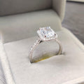 5.50Ct IGI Certified Radiant Cut Diamond Halo Engagement Ring In Platinum