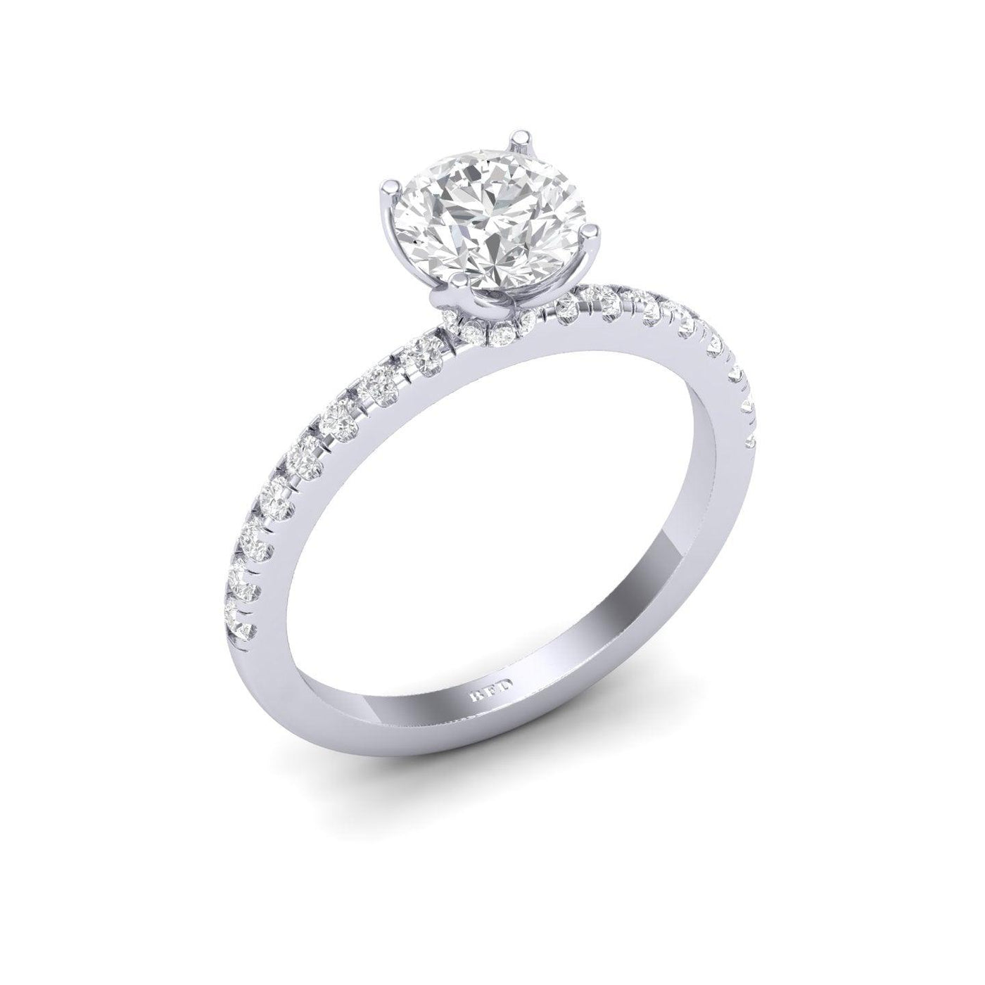 Certified Round Diamond Lotus Hidden Halo Engagement Ring - 1.50Ct - 2.50Ct