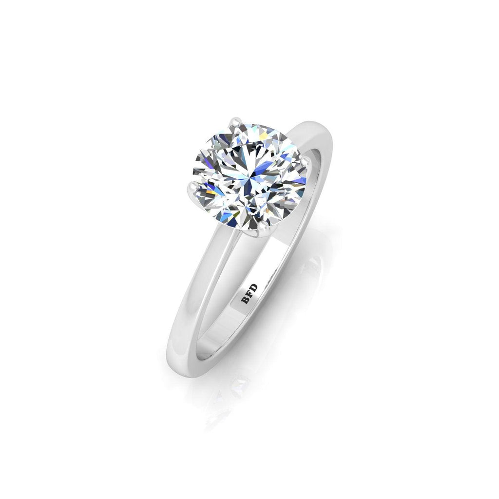 IGI CERTIFIED D/VS 2.00CT Round Diamond Solitaire Engagement Ring, 950 Platinum
