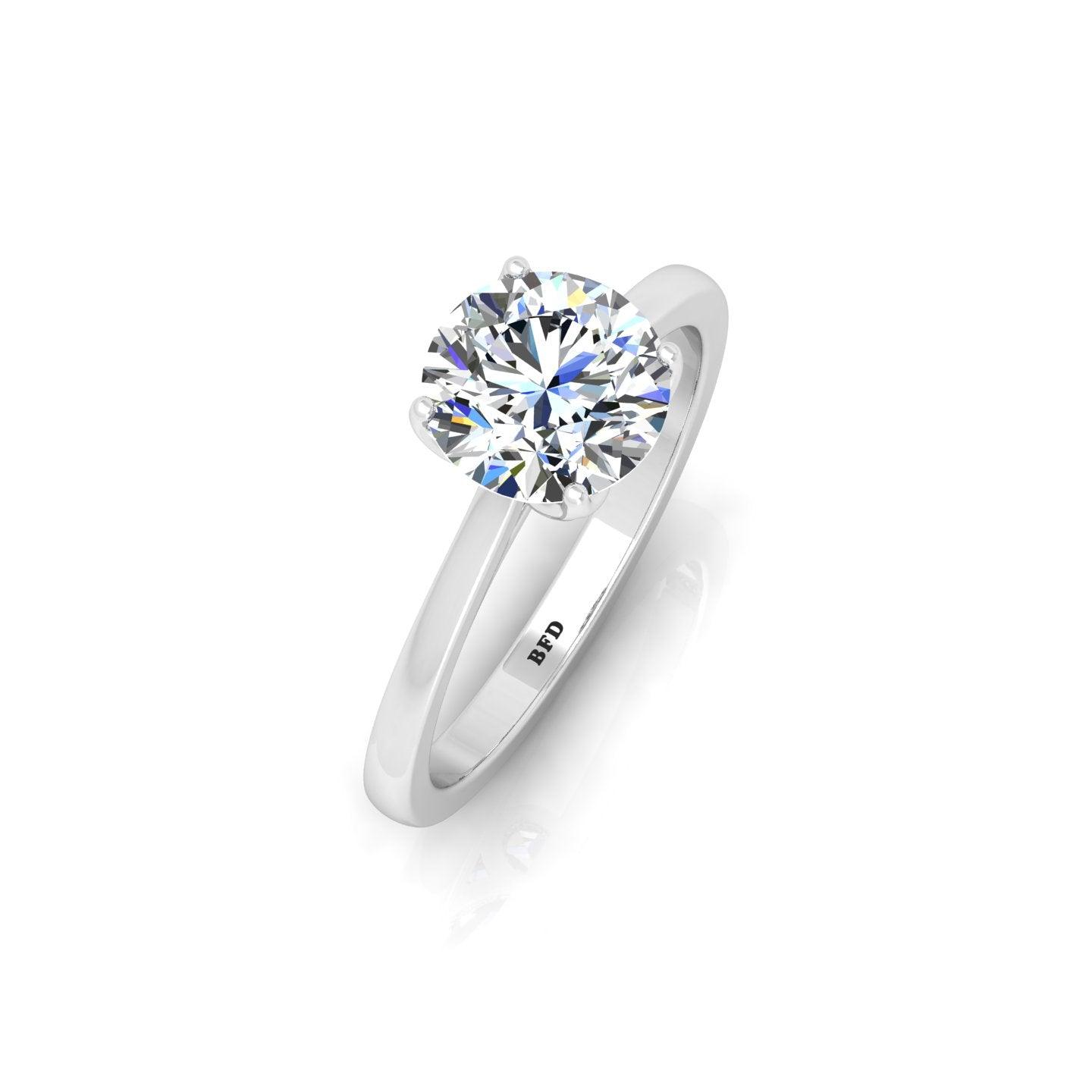 IGI CERTIFIED D/VS 2.00CT Round Diamond Solitaire Engagement Ring, 950 Platinum