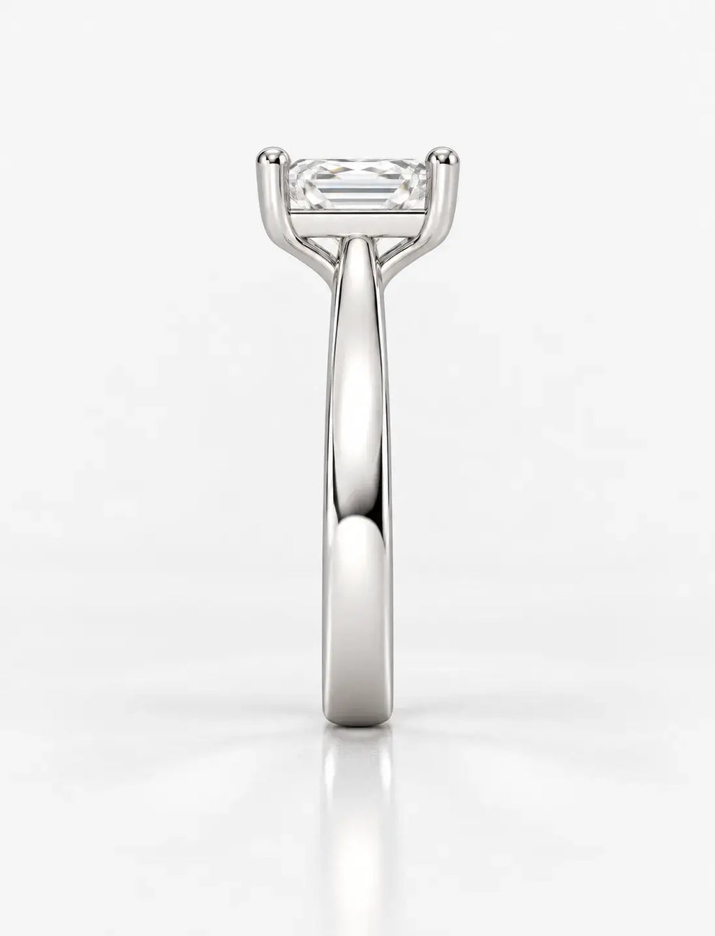 IGI Certified Radiant Cut Lab Grown 3.40 Carat Diamond Claw Set Solitaire Engagement Ring in 9K White Gold