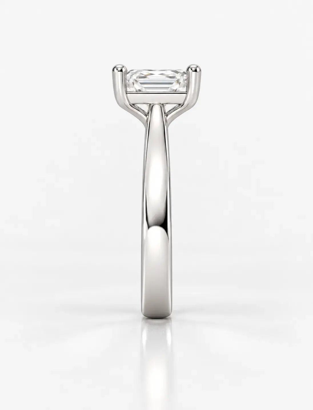 IGI Certified Radiant Cut Lab Grown 3.40 Carat Diamond Claw Set Solitaire Engagement Ring in 9K White Gold
