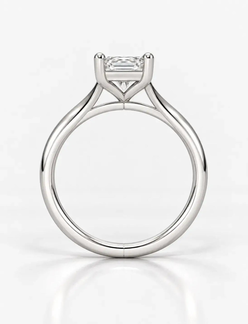 IGI Certified Radiant Cut Lab Grown 3.40 Carat Diamond Claw Set Solitaire Engagement Ring in 9K White Gold