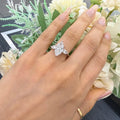 IGI Certified 3.00ct E/VS Marquise & Pear Diamond Three Stone Ring In Platinum