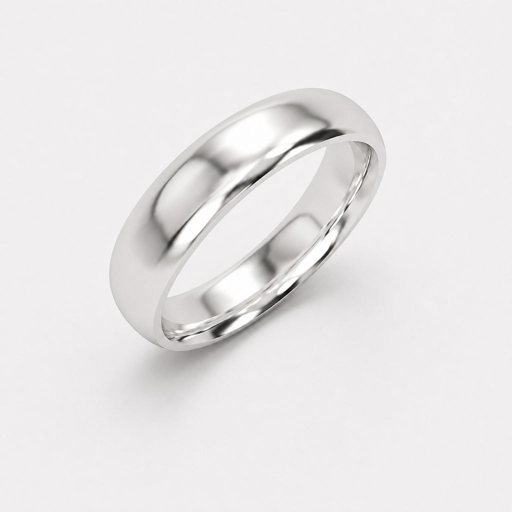 Classic D Shape 3.5mm Plain Women's Wedding Band
