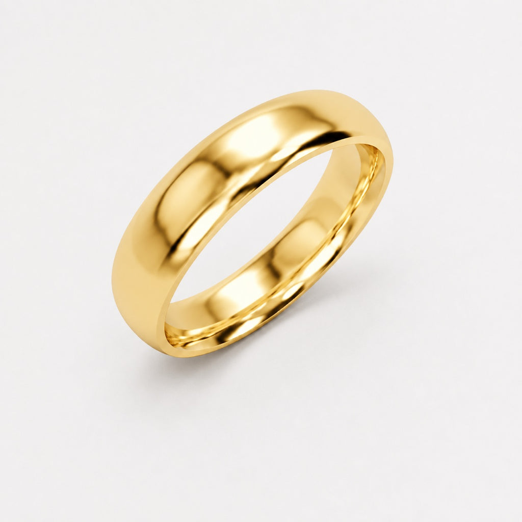 Classic D Shape 3.5mm Plain Women's Wedding Band