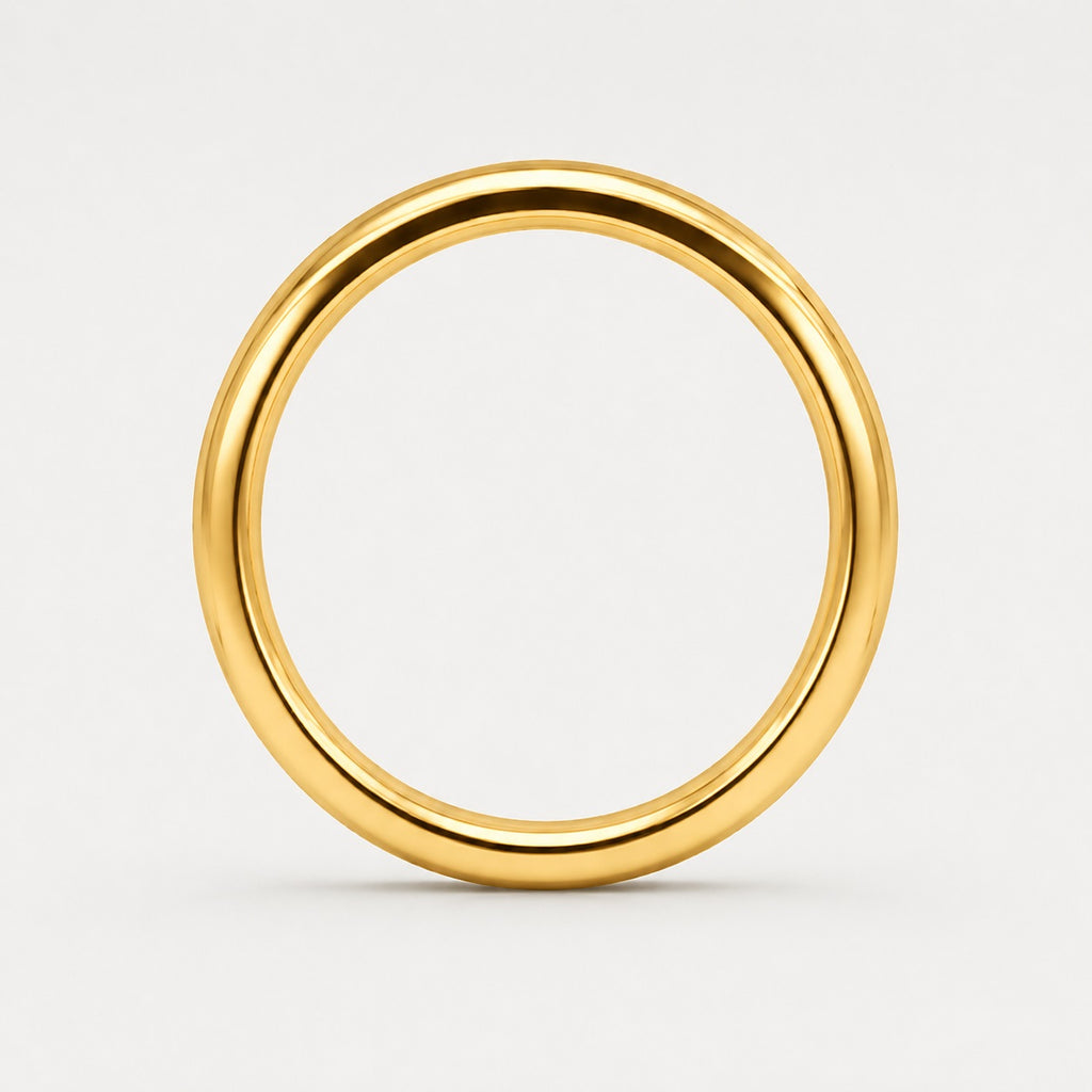 Classic D Shape 3.5mm Plain Women's Wedding Band