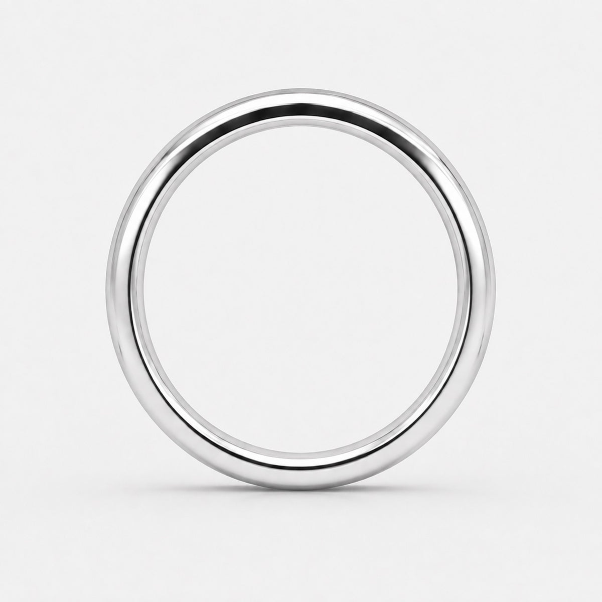 Classic D Shape 3.5mm Plain Women's Wedding Band