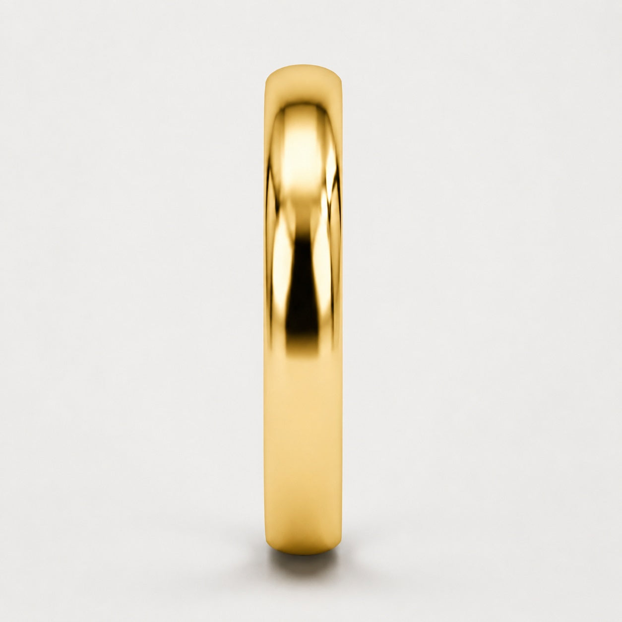Classic D Shape 3.5mm Plain Women's Wedding Band