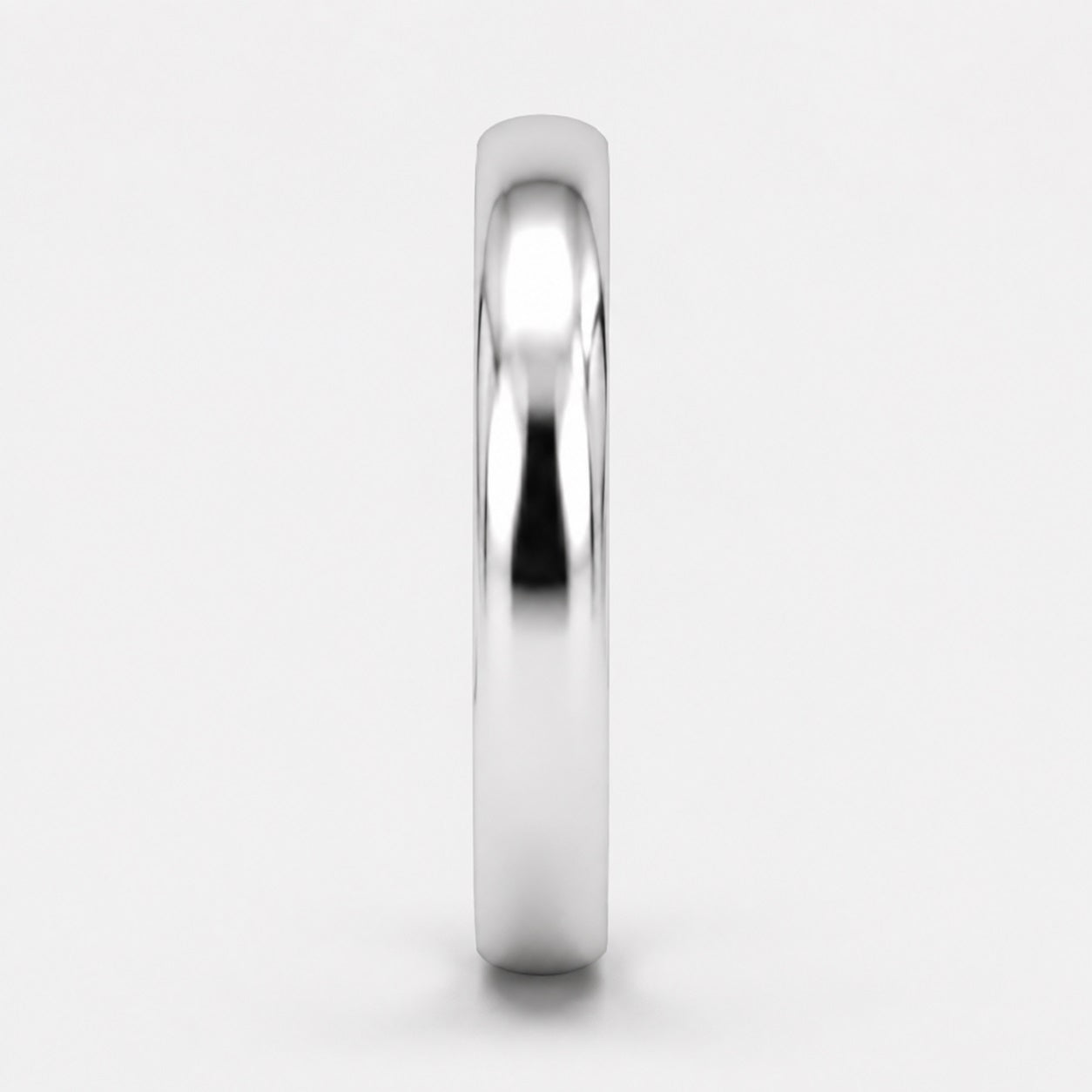 Classic D Shape 3.5mm Plain Women's Wedding Band