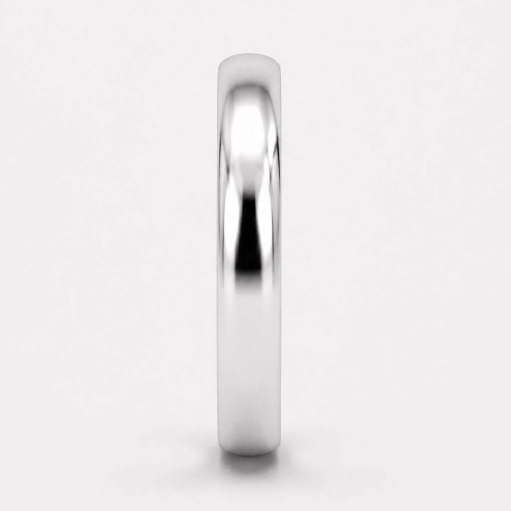 Classic D Shape 3.5mm Plain Women's Wedding Band