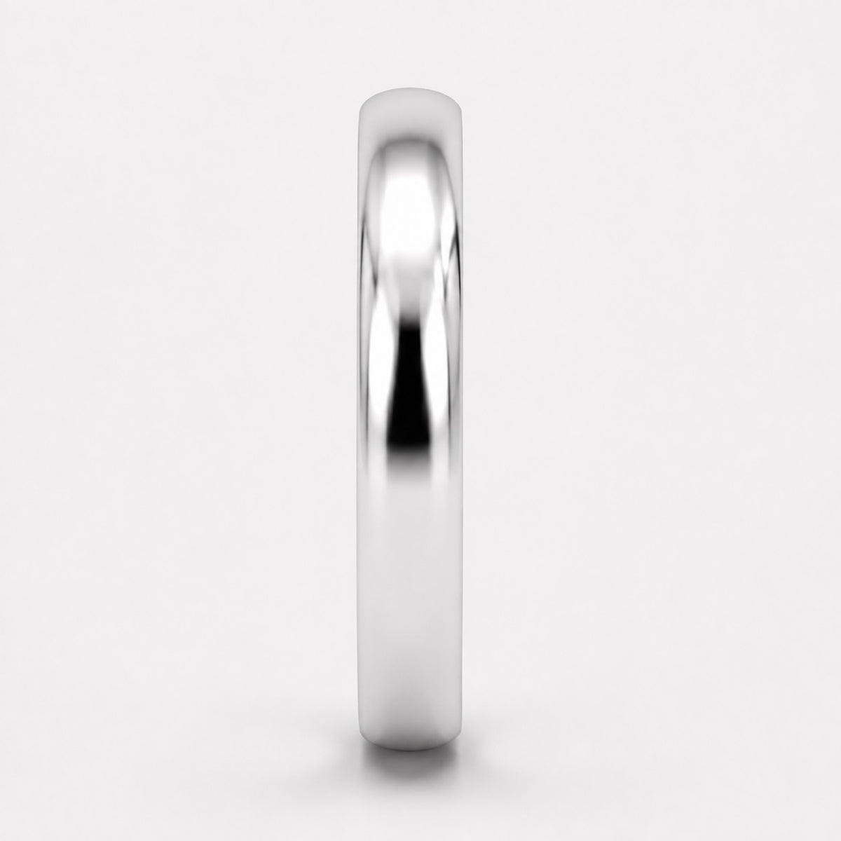 Classic D Shape 3.5mm Plain Women's Wedding Band