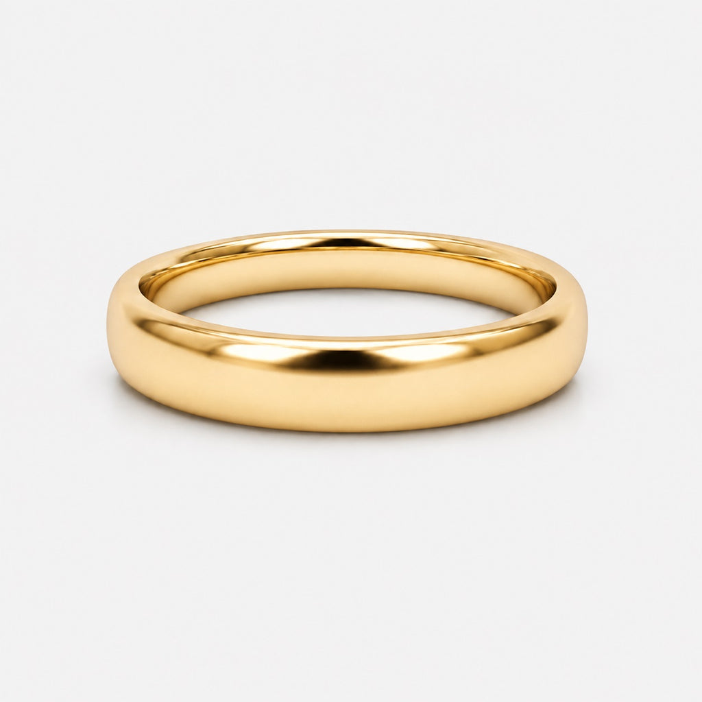 Classic D Shape 3.5mm Plain Women's Wedding Band