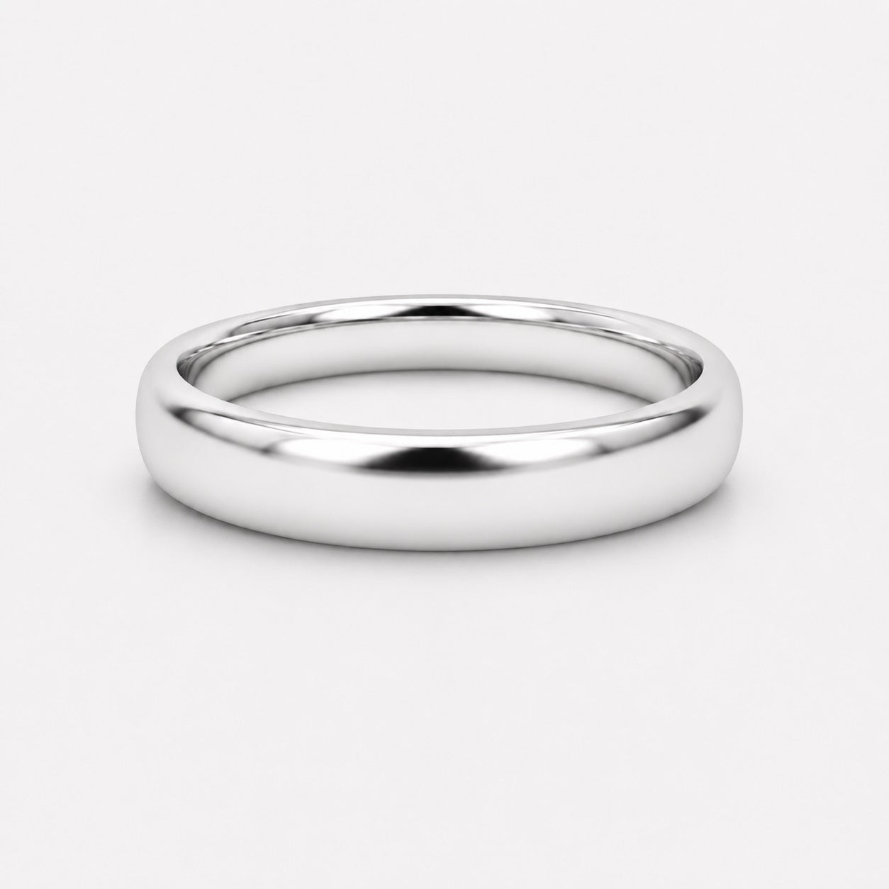 Classic D Shape 3.5mm Plain Women's Wedding Band