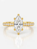 Marquise Cut Diamond Engagement Ring 1.84Ct Women's IGI Certified Lab Grown with Round In 18K Yellow Gold