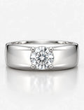 Round Diamond Solitaire Ring IGI Certified Lab Grown D/VS 1.00Ct Single Diamond Mens Engagement Ring in 18K White Gold