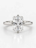 IGI Certified Lab Grown Radiant Diamond Solitaire Engagement Ring in Platinum