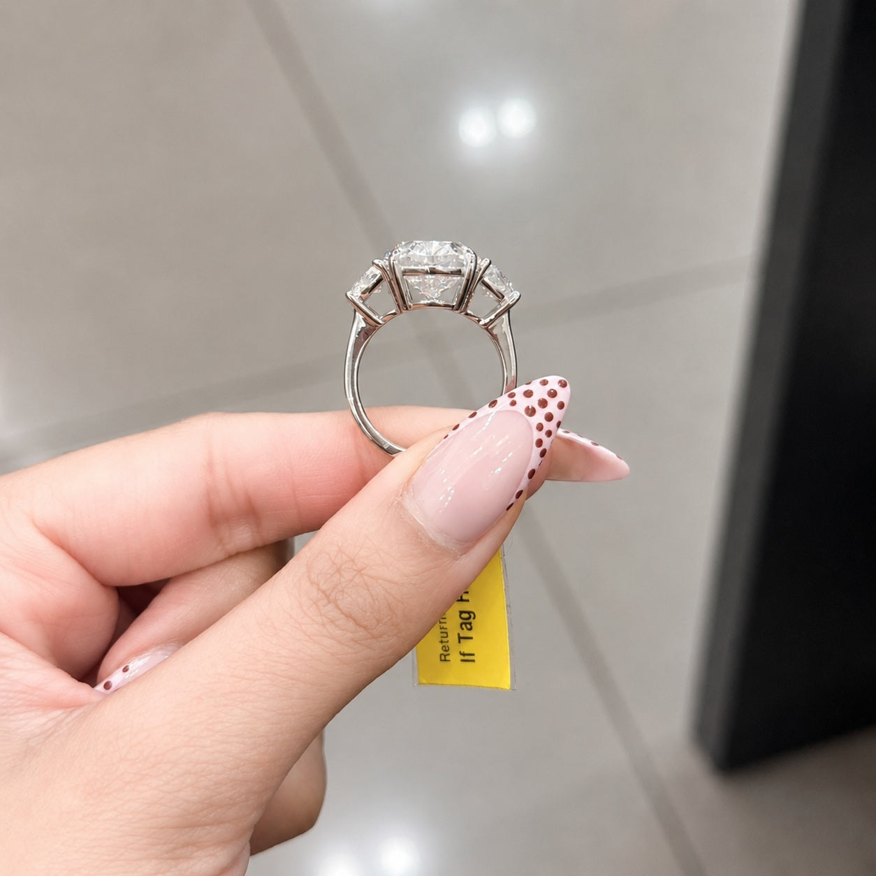 SALE! WGI Certified 11.00ct Oval With Half Moon Lab Grown Diamond Trilogy Ring in Platinum
