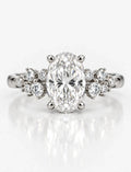 IGI Certified Chloe-Twin Snowdrift Lab Grown Oval 1.78 Ct Diamond Engagement Ring in Platinum