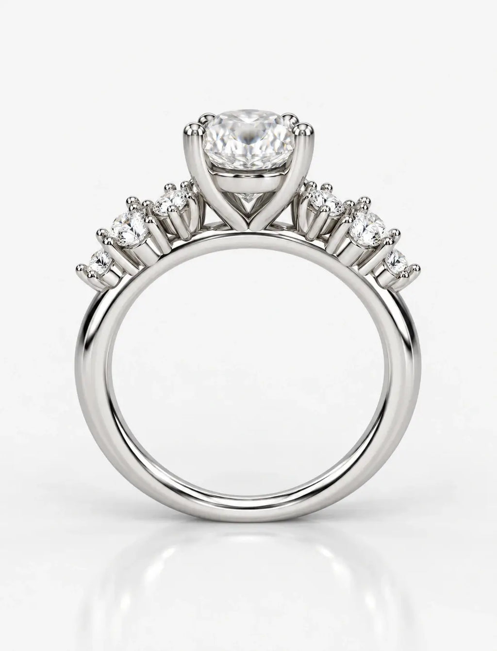 IGI Certified Chloe-Twin Snowdrift Lab Grown Oval 1.78 Ct Diamond Engagement Ring in Platinum
