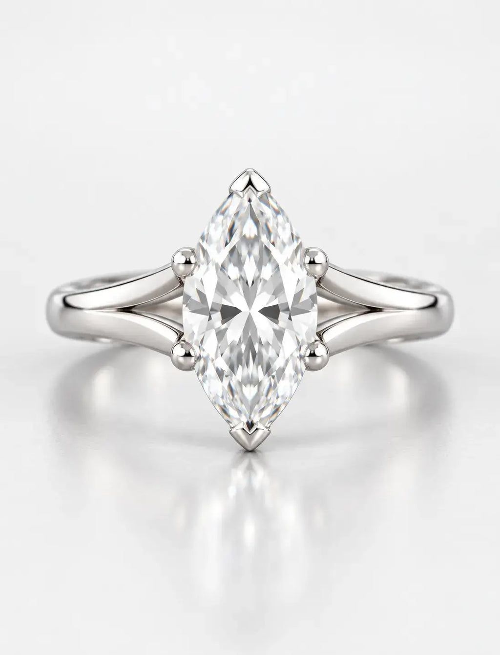 Women's IGI Certified Lab Grown 2.01 Ct Marquise Diamond Solitaire Engagement Ring in Platinum