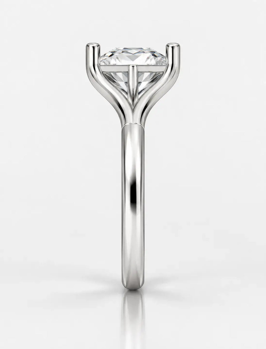 Princess Diamond Solitaire Ring 10.15 Carat Claw Set Engagement Ring IGI Lab Grown in Platinum