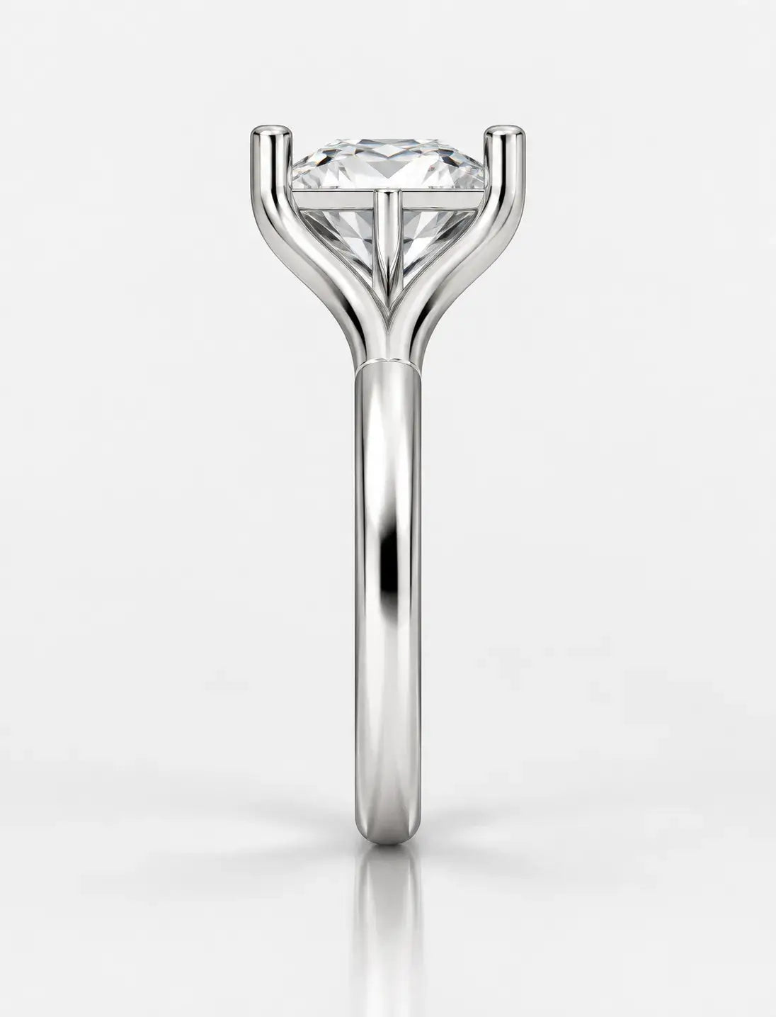 Princess Diamond Solitaire Ring 10.15 Carat Claw Set Engagement Ring IGI Lab Grown in Platinum