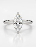 Marquise Cut Diamond Engagement Ring Women's IGI Certified Lab Grown with Round Hidden Halo Accents In Platinum