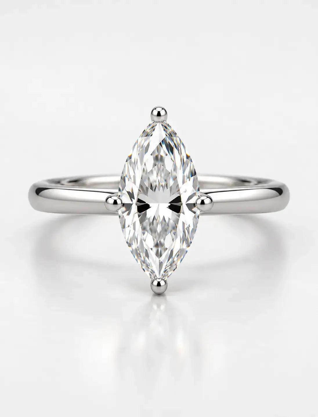Marquise Cut Diamond Engagement Ring Women's IGI Certified Lab Grown with Round Hidden Halo Accents In Platinum
