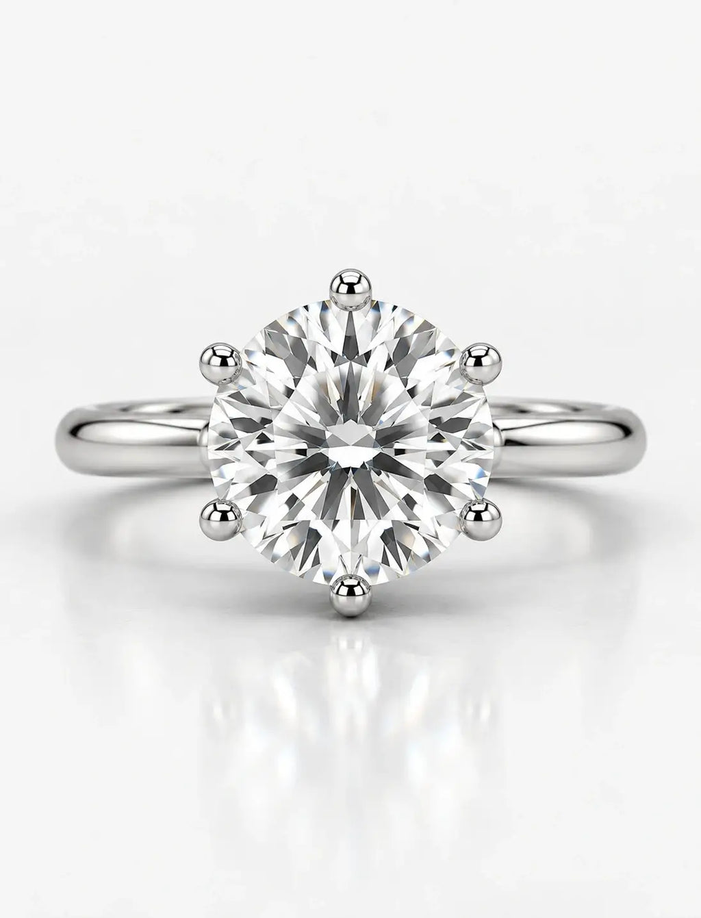 Round Brilliant Cut Diamond Solitaire Ring 5.24 Carat Lab Grown IGI Certified Engagement Ring in Platinum