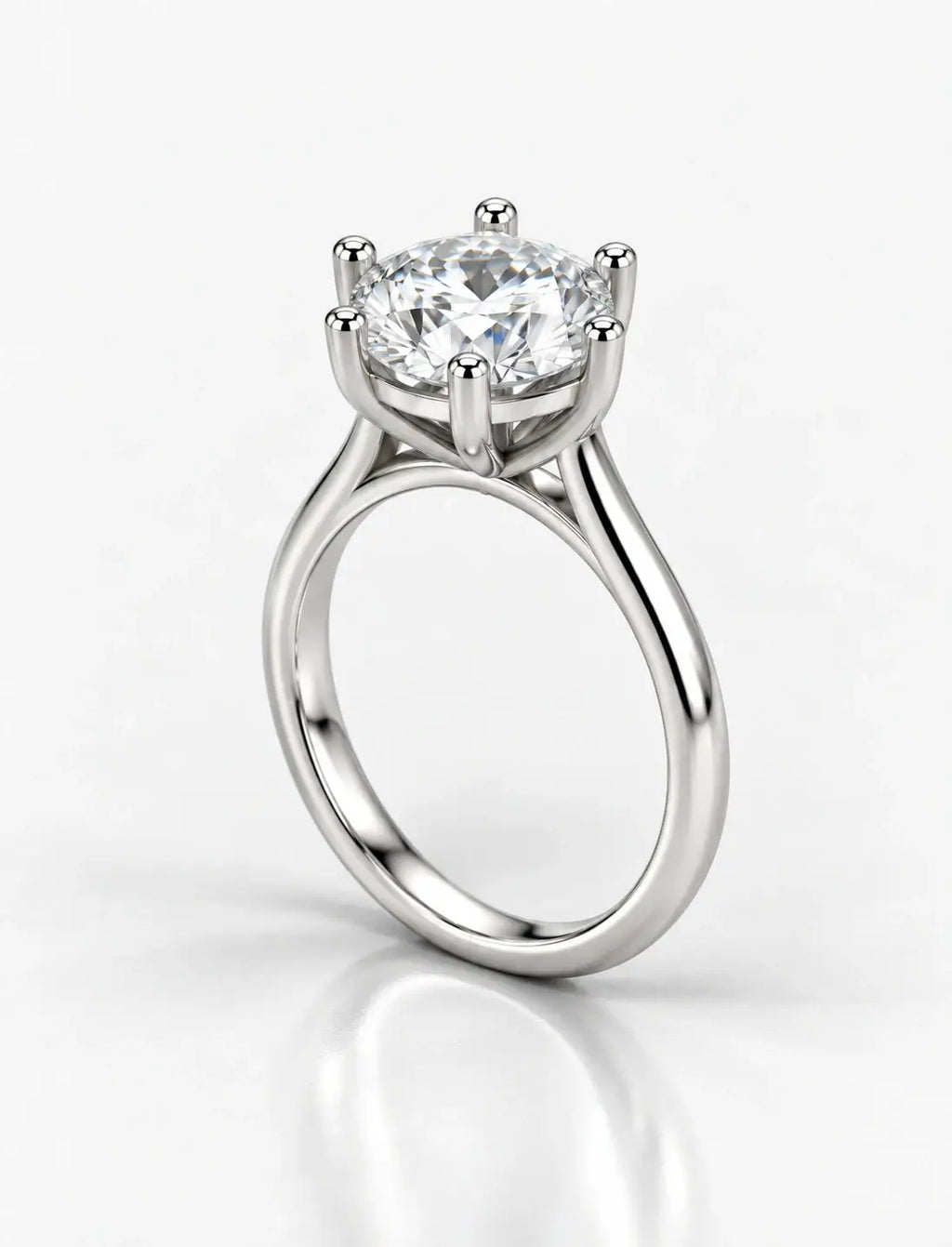 Round Brilliant Cut Diamond Solitaire Ring 5.24 Carat Lab Grown IGI Certified Engagement Ring in Platinum