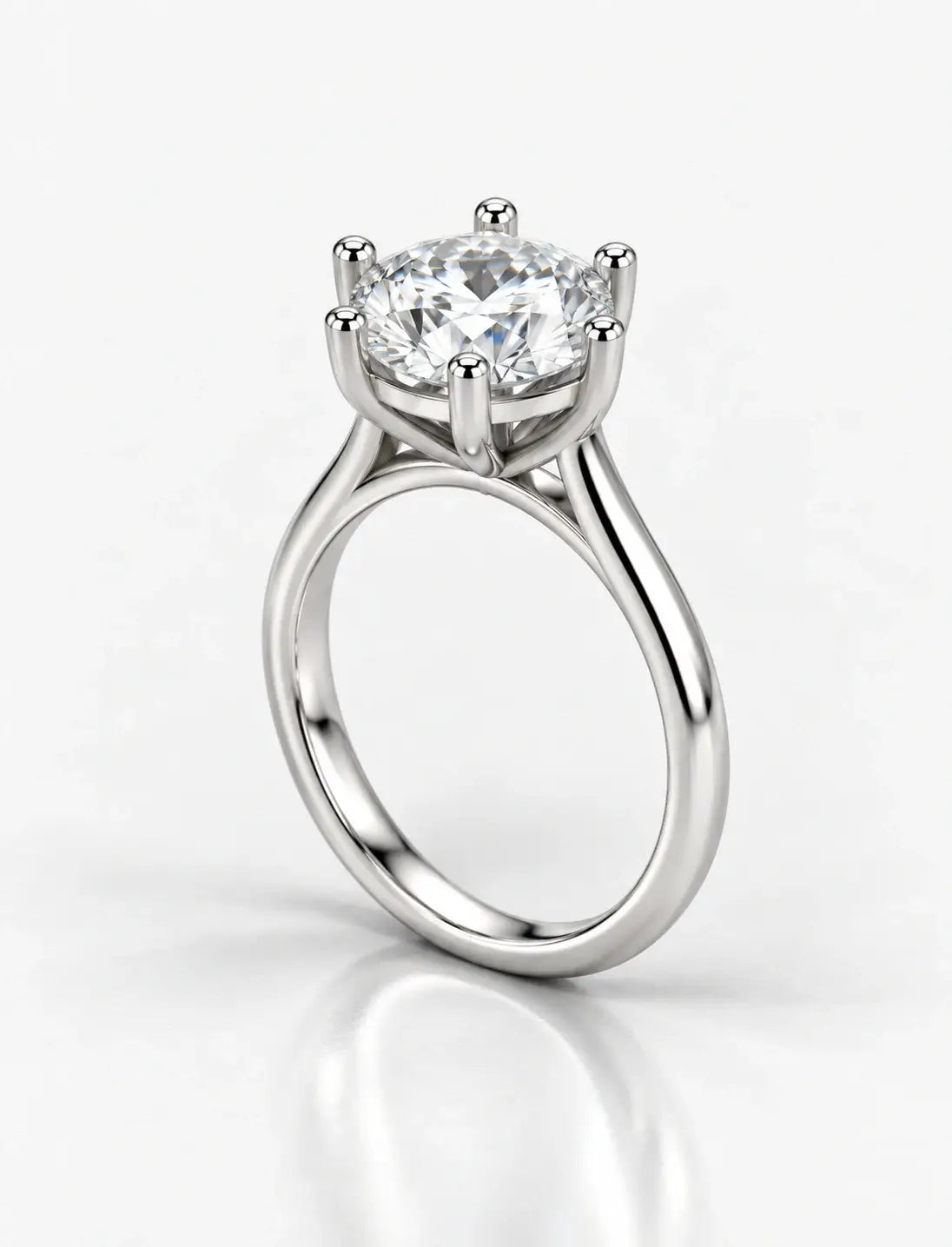 Round Brilliant Cut Diamond Solitaire Ring 5.24 Carat Lab Grown IGI Certified Engagement Ring in Platinum