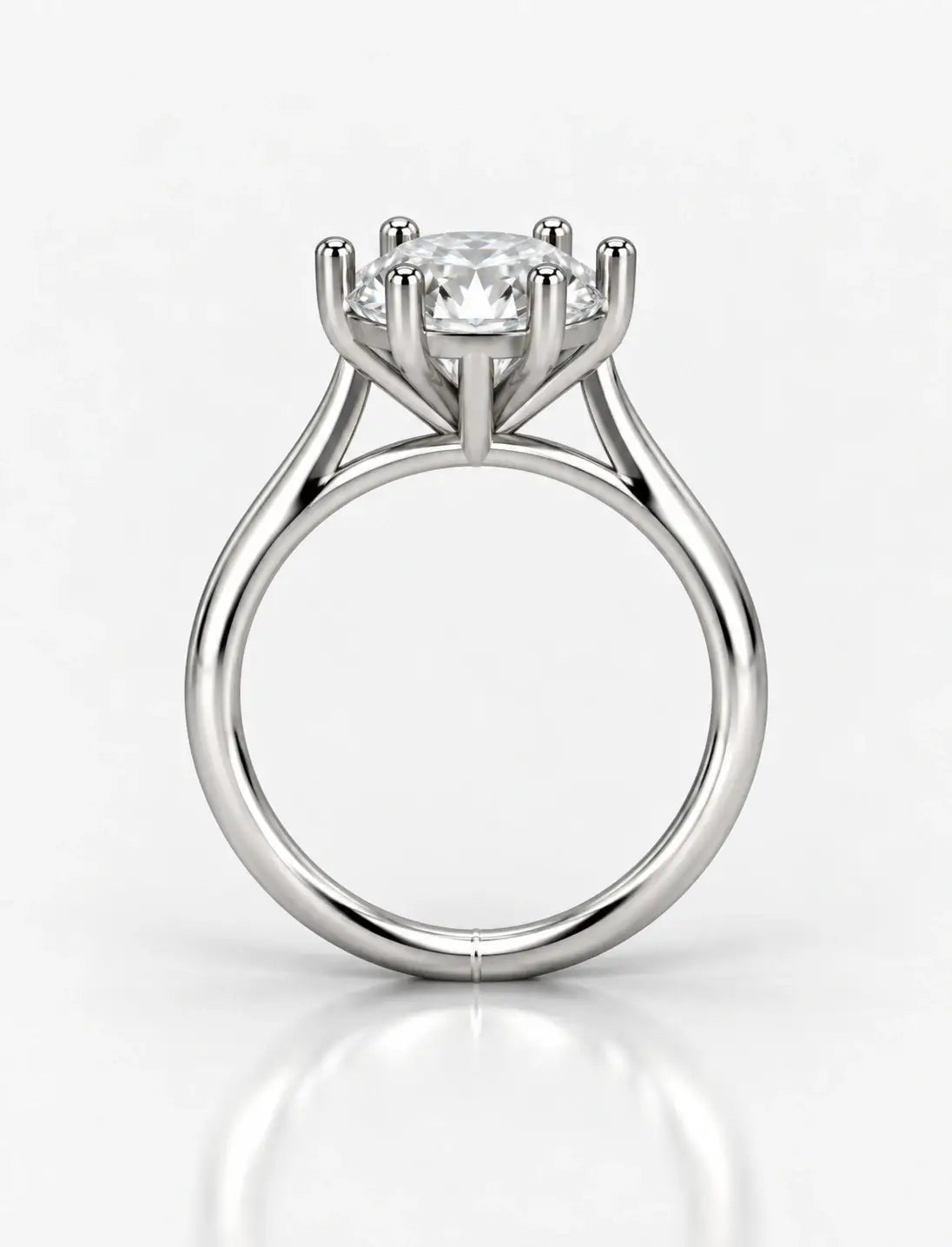 Round Brilliant Cut Diamond Solitaire Ring 5.24 Carat Lab Grown IGI Certified Engagement Ring in Platinum