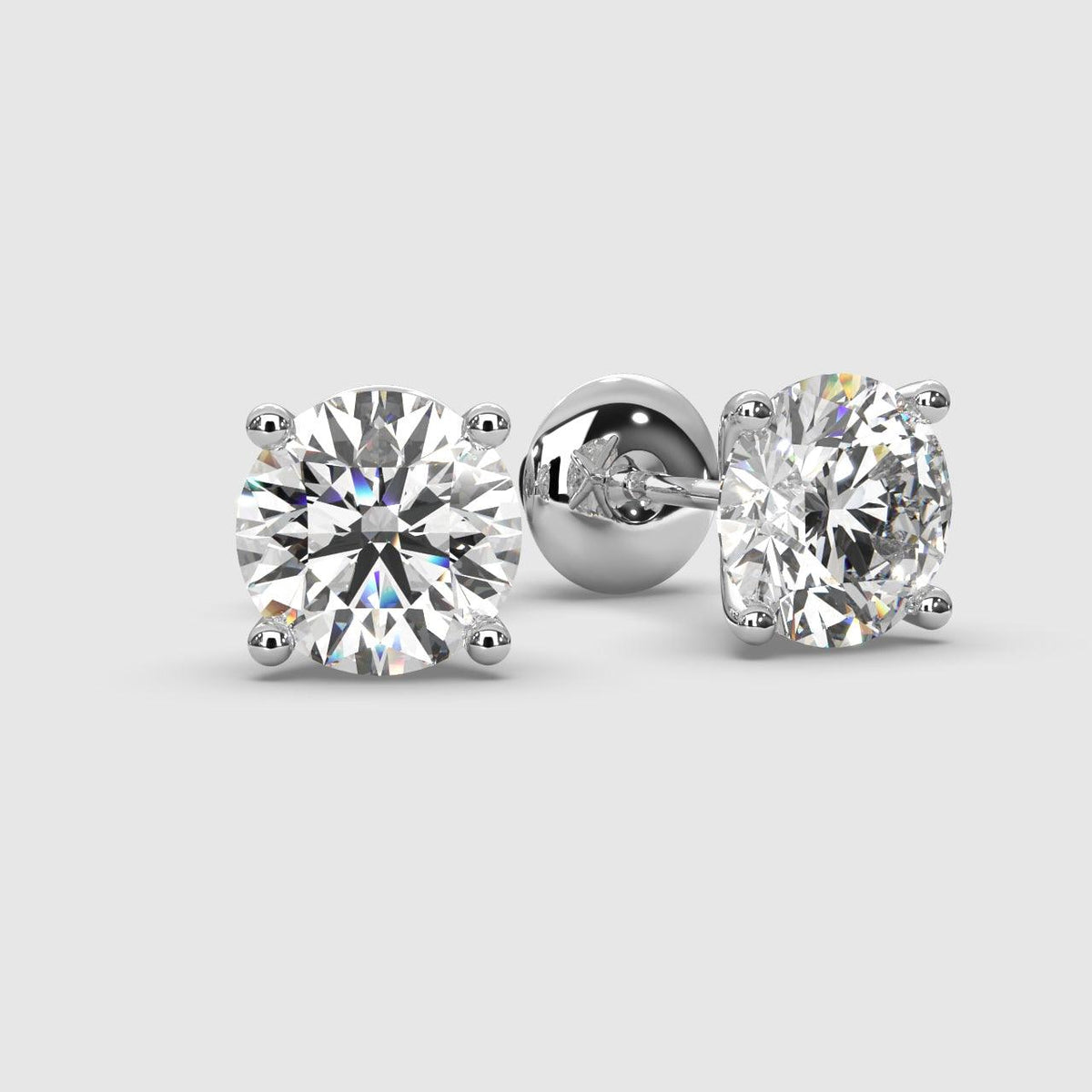 1.00ct Lab-Grown Diamond Stud Earrings, D/VVS, 9K Gold
