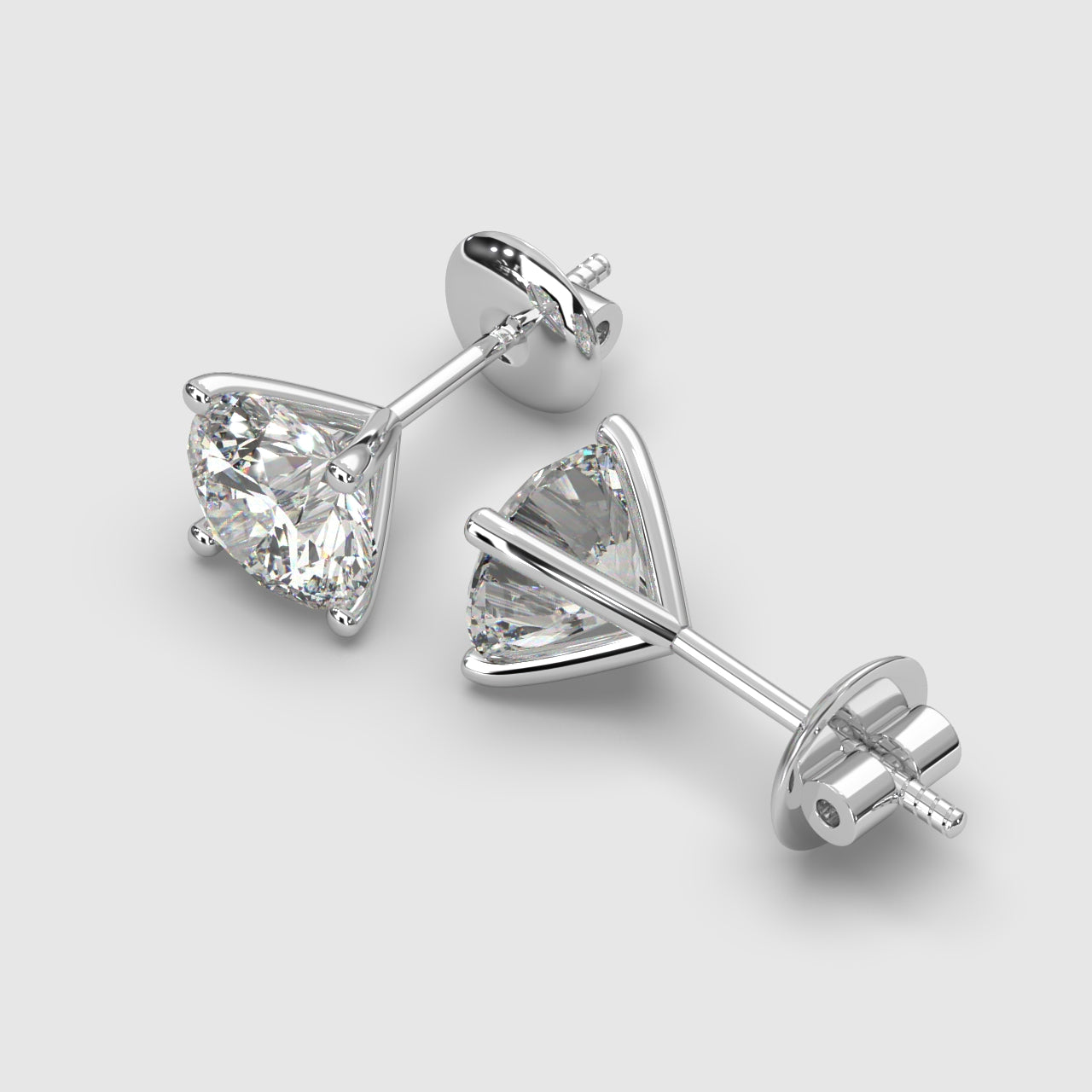 classic round diamond stud earrings at gravile street