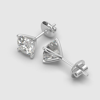 classic round diamond stud earrings at gravile street