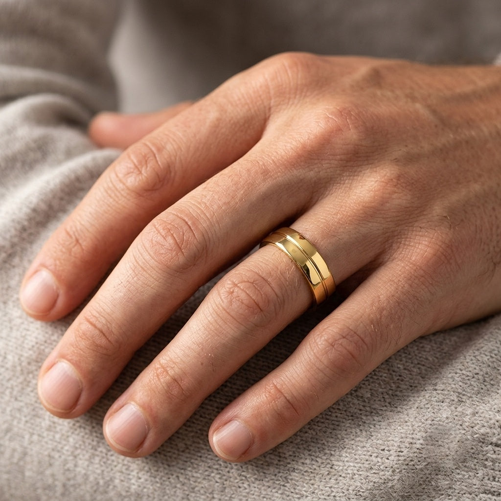 Men’s 6mm Wedding Ring in Yellow Gold