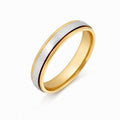Men’s Two-Tone Wedding Ring in 18K Gold – 4mm