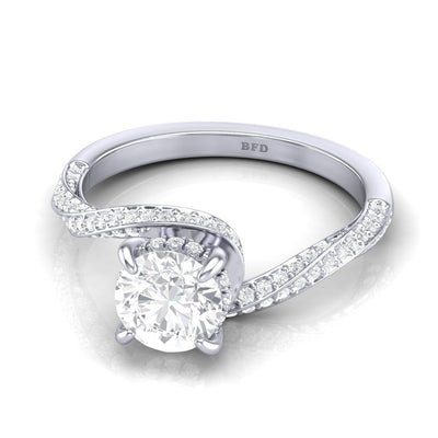 Certified Round Diamond Hidden Halo Engagement Ring 2.50Ct