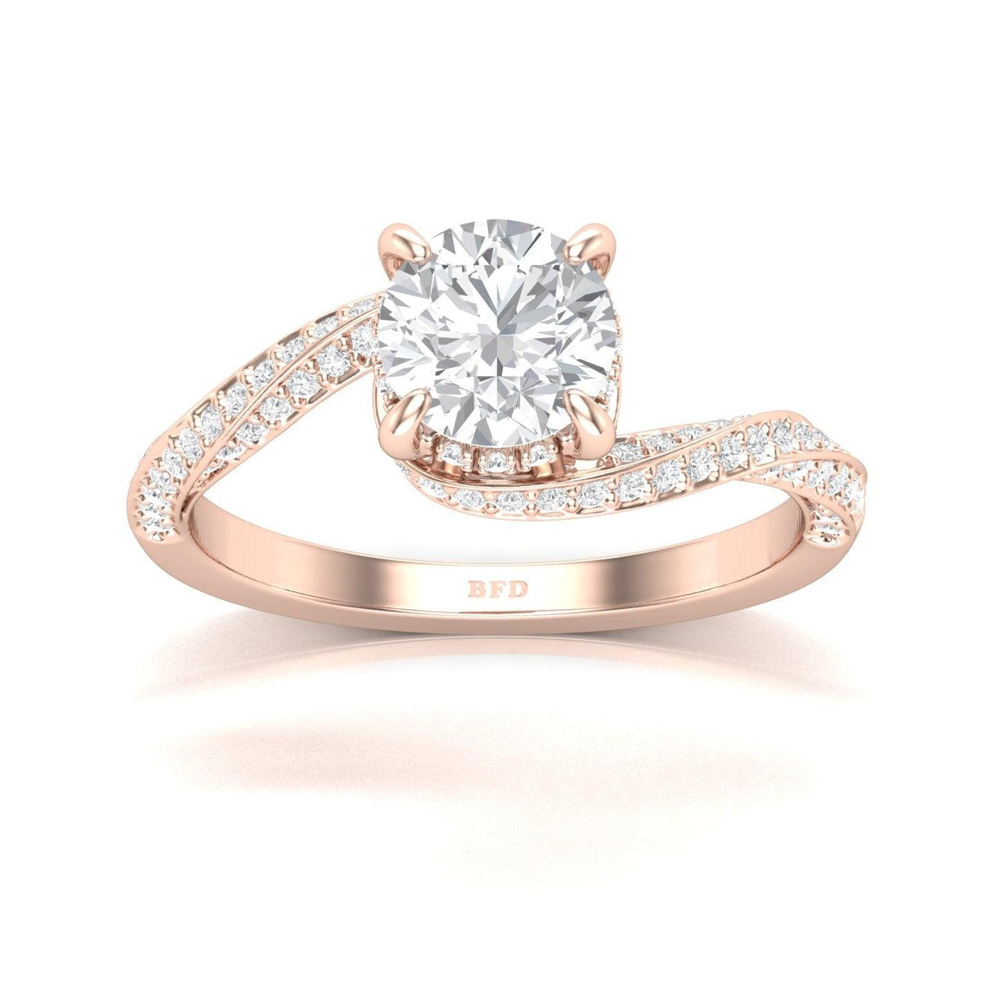 Certified Round Diamond Hidden Halo Engagement Ring 2.50Ct