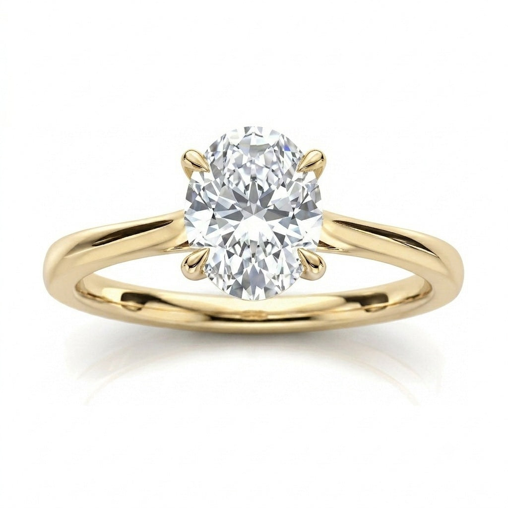D/VVS Lab Grown Diamond Solitaire Engagement Ring