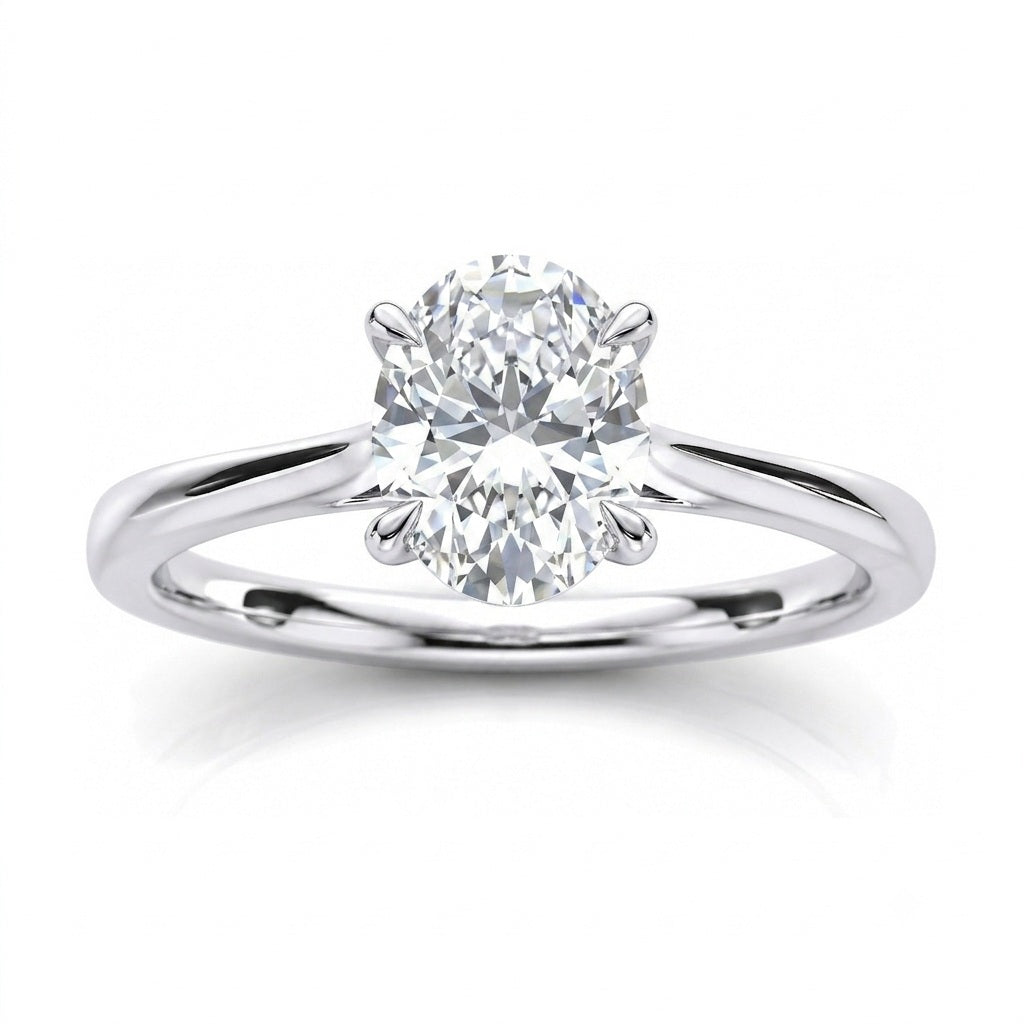 D/VVS Lab Grown Diamond Solitaire Engagement Ring