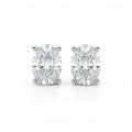 D/VVS 1.00 Carat Oval Lab Grown Diamond Stud Earring In White Gold