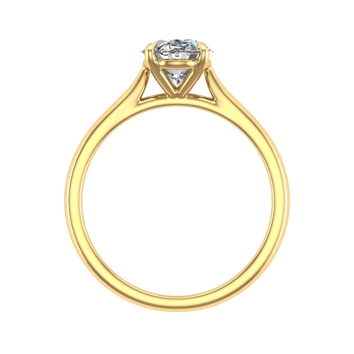 Special Offer ! G/VS 4.00 CT IGI Certified Oval Diamond Solitaire Engagement Ring in 18k Yellow Gold