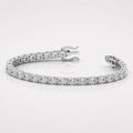 East-west oval lab-grown diamond tennis bracelet in white gold