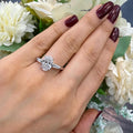 IGI 2.10ct D/VVS Oval & Baguette Lab Diamond Three-Stone Ring In Platinum