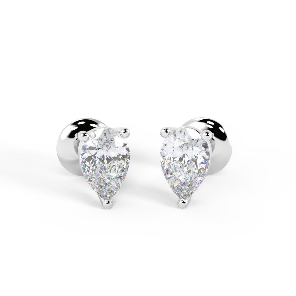 Pear Cut Diamond Stud Earrings E / VVS2-VS1 5.48 Carat IGI Certified Lab Grown In Platinum