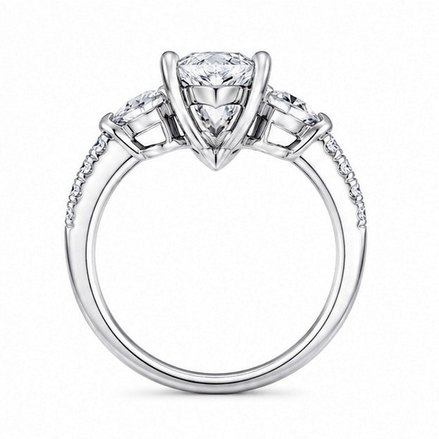 IGI Certified D/VS 2.00 Carat Pear Cut Lab Diamond Engagement Ring 950 Platinum