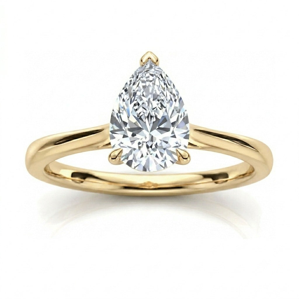 D/VVS Lab Grown Diamond Solitaire Engagement Ring