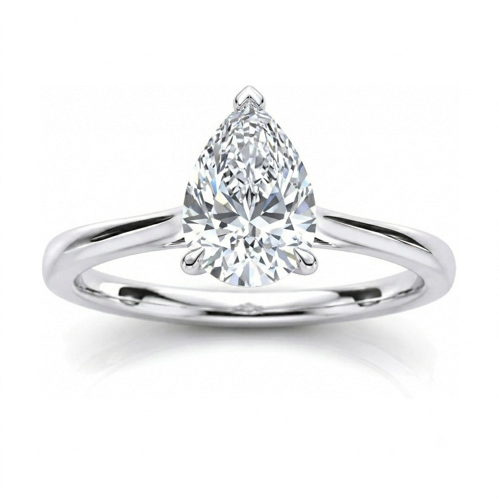 D/VVS Lab Grown Diamond Solitaire Engagement Ring
